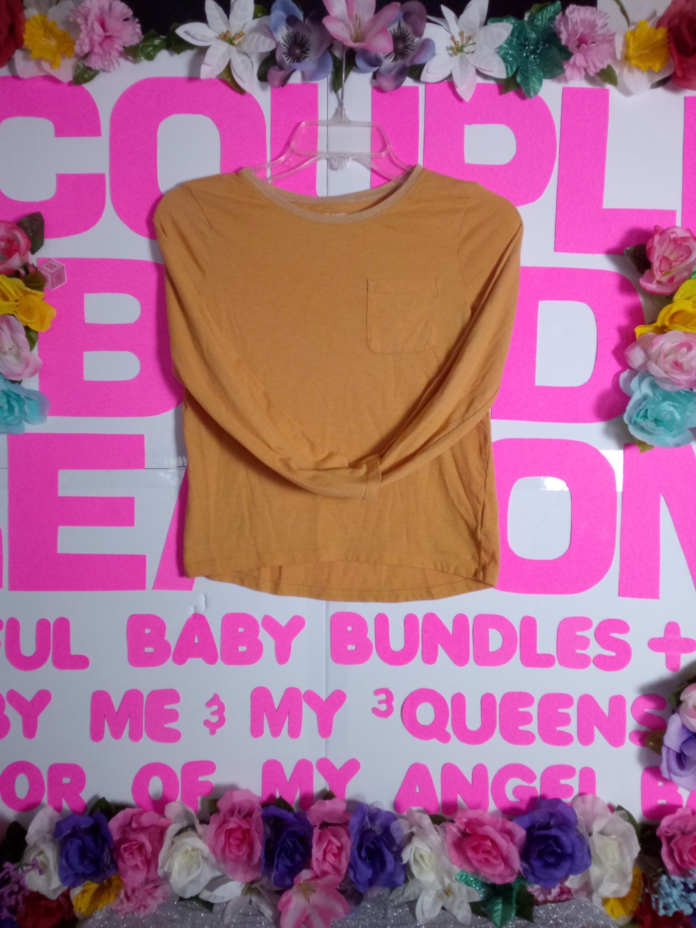 Old Navy Mustard Orange Crew Neck Tee